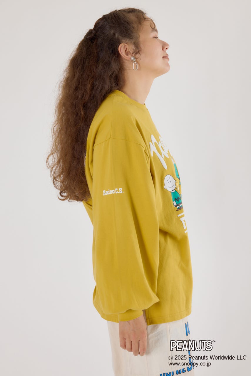 (PEANUTS)バルーンロングスリーブTシャツ YEL FREE