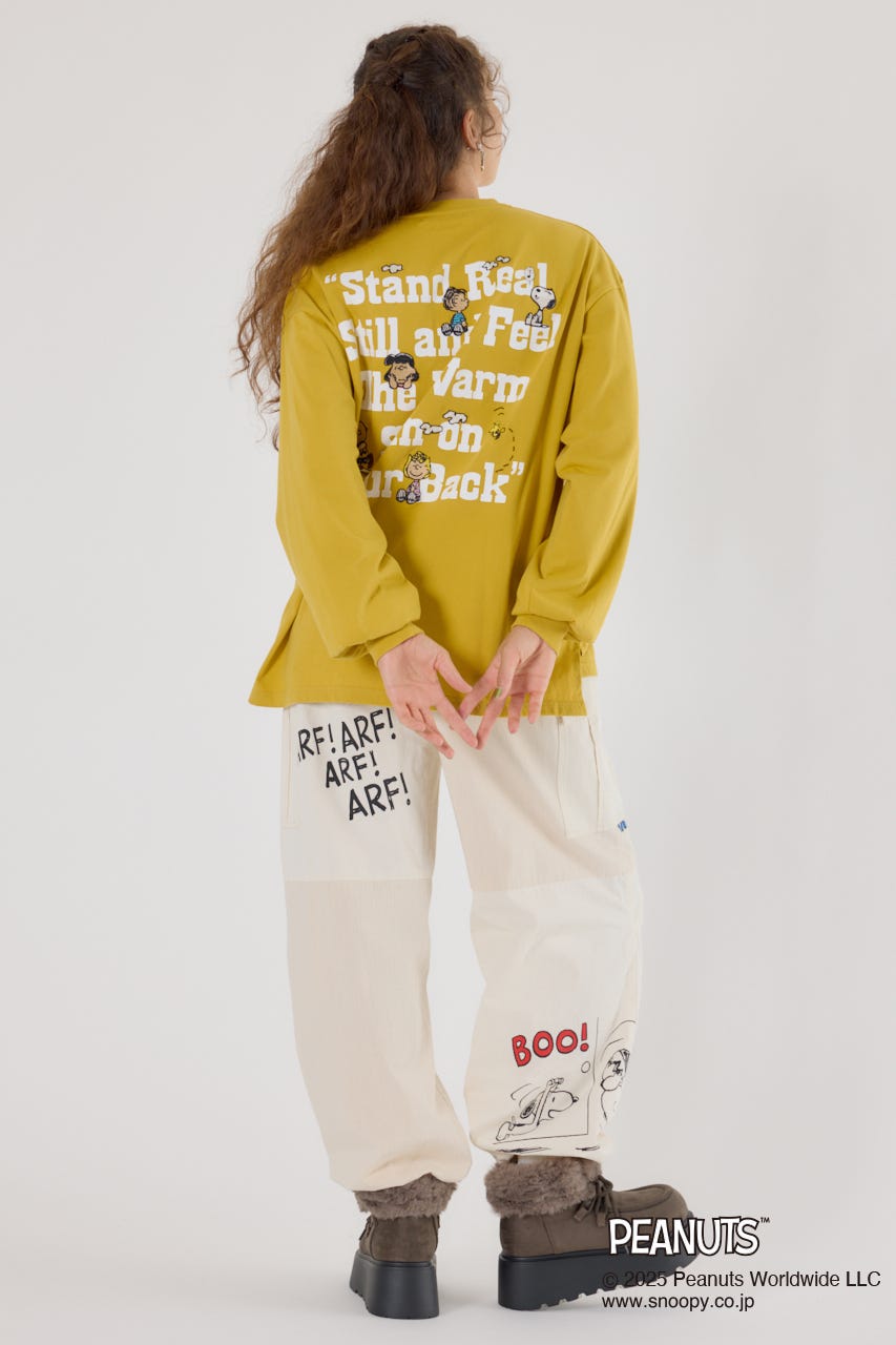 (PEANUTS)バルーンロングスリーブTシャツ YEL FREE