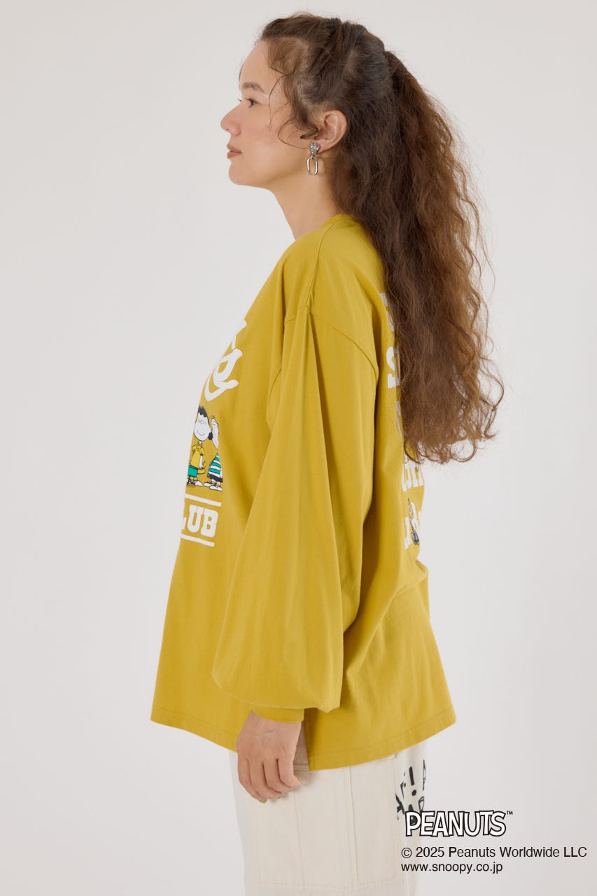 (PEANUTS)バルーンロングスリーブTシャツ YEL FREE
