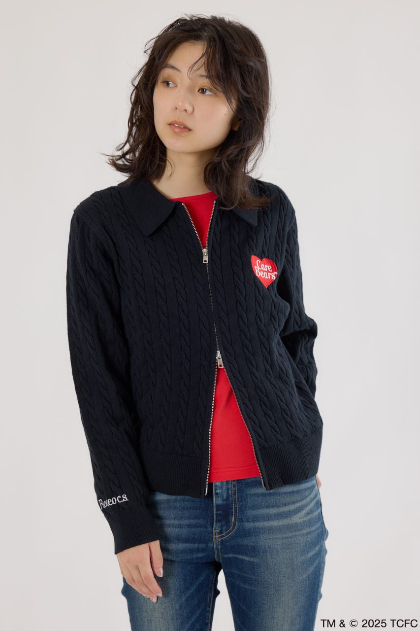 (Care Bears) モチーフジップカーディガン BLK FREE