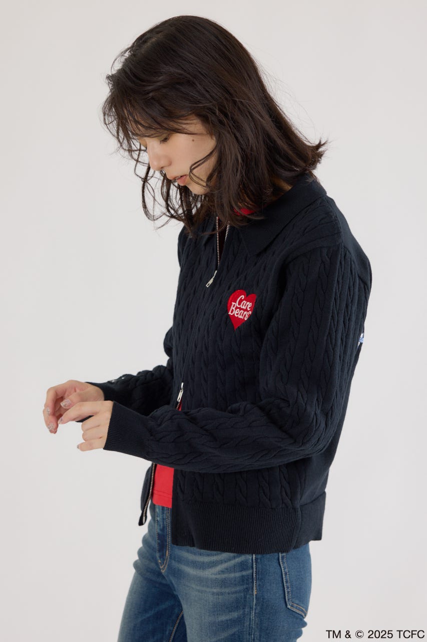(Care Bears) モチーフジップカーディガン BLK FREE