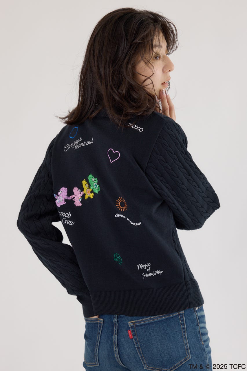 (Care Bears) モチーフジップカーディガン BLK FREE