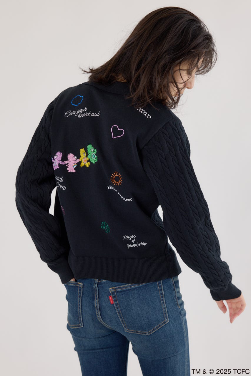 (Care Bears) モチーフジップカーディガン BLK FREE