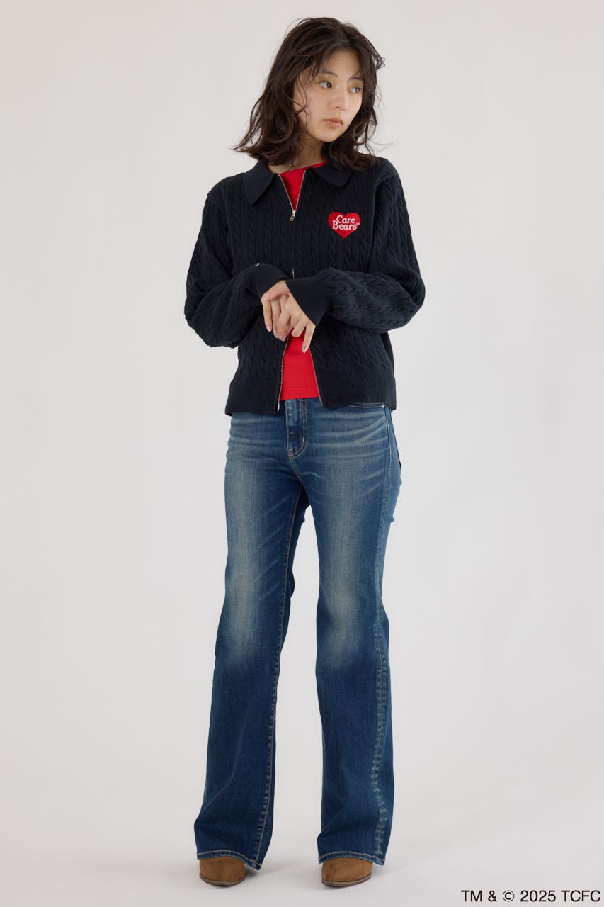 (Care Bears) モチーフジップカーディガン BLK FREE