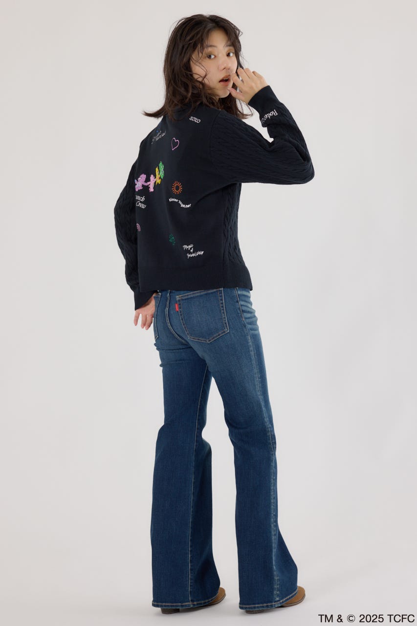 (Care Bears) モチーフジップカーディガン BLK FREE