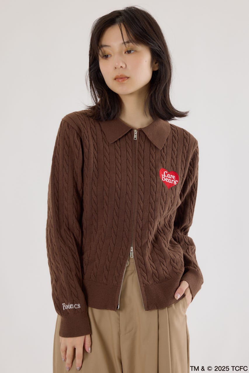(Care Bears) モチーフジップカーディガン BRN FREE