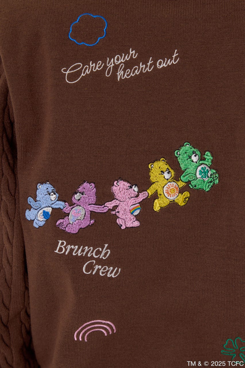 (Care Bears) モチーフジップカーディガン BRN FREE