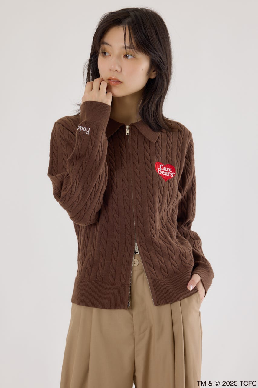 (Care Bears) モチーフジップカーディガン BRN FREE