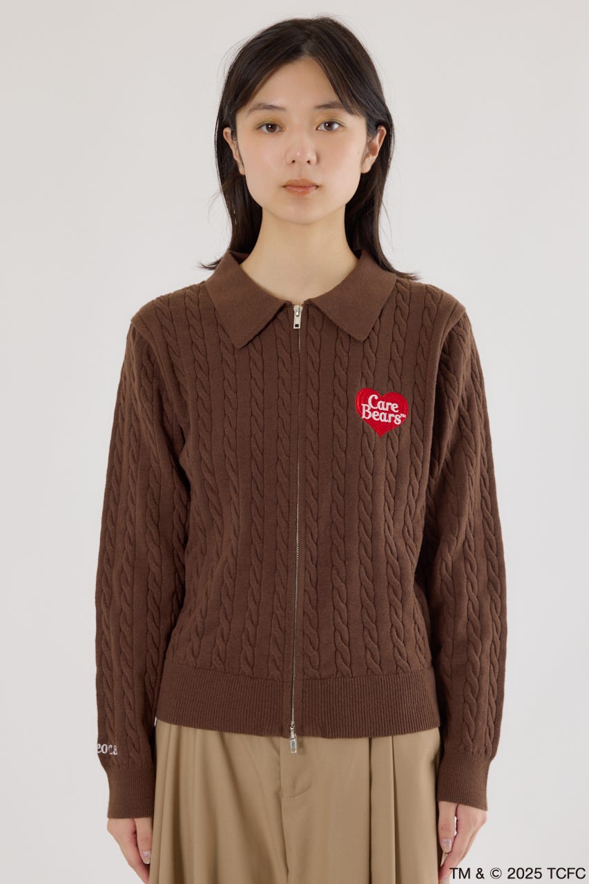 (Care Bears) モチーフジップカーディガン BRN FREE