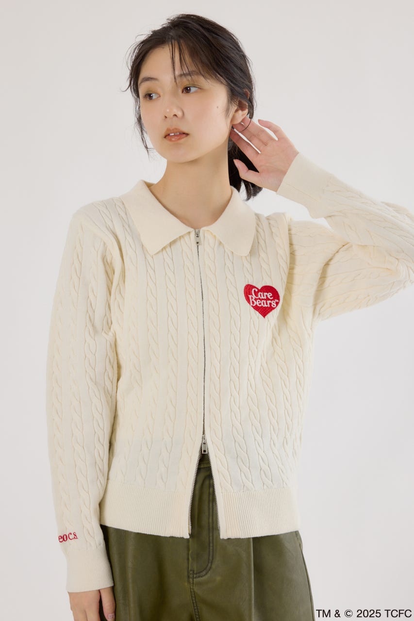 (Care Bears) モチーフジップカーディガン O/WHT FREE