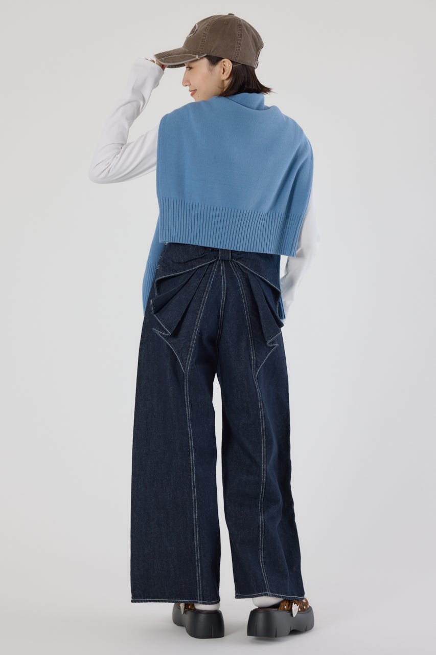 ビッグリボンデニムパンツ　ブルー RODEO CROWNS WIDE BOWL RODEO CROWNS WIDE BOWL | ビッグリボンデニムパンツ (ワイド
