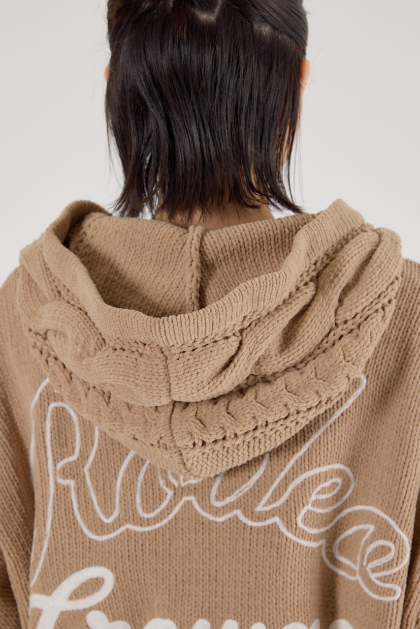 モールニットトッパーカーディガン BEG FREE