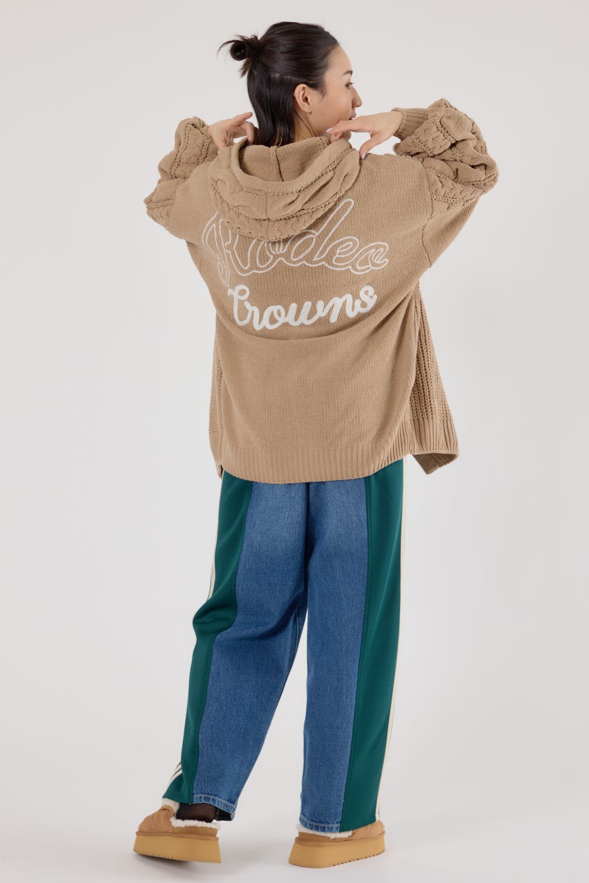 モールニットトッパーカーディガン BEG FREE