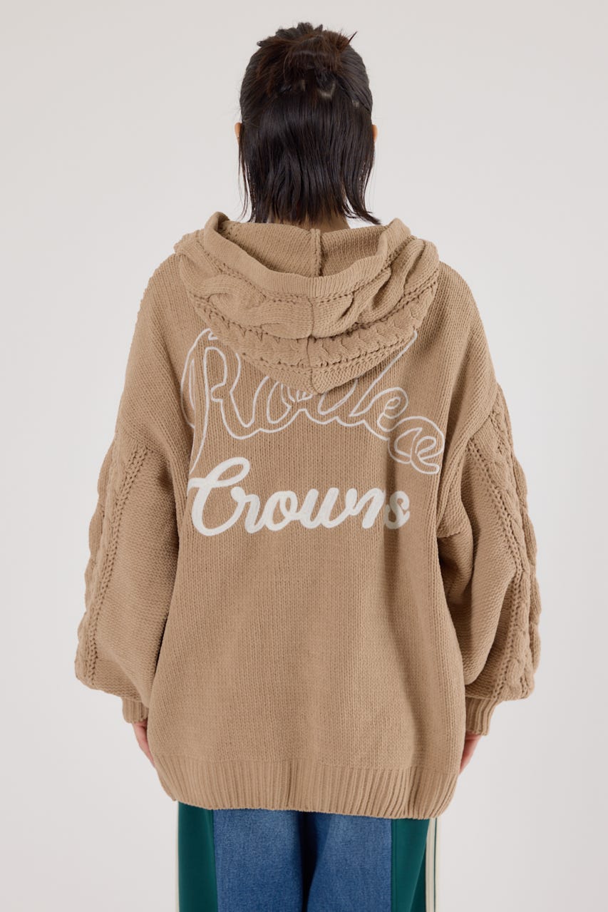 モールニットトッパーカーディガン BEG FREE