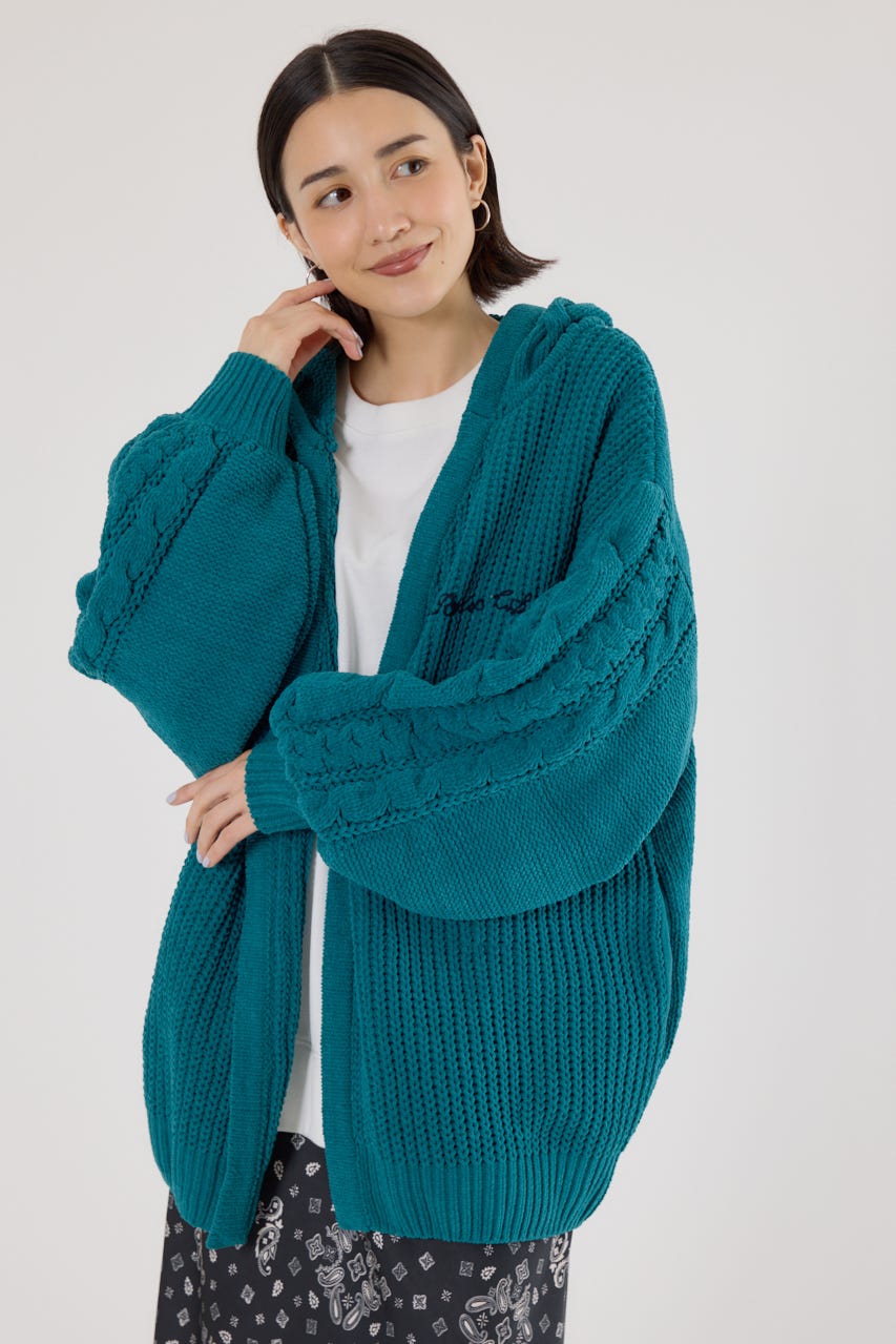 モールニットトッパーカーディガン D/SAX FREE