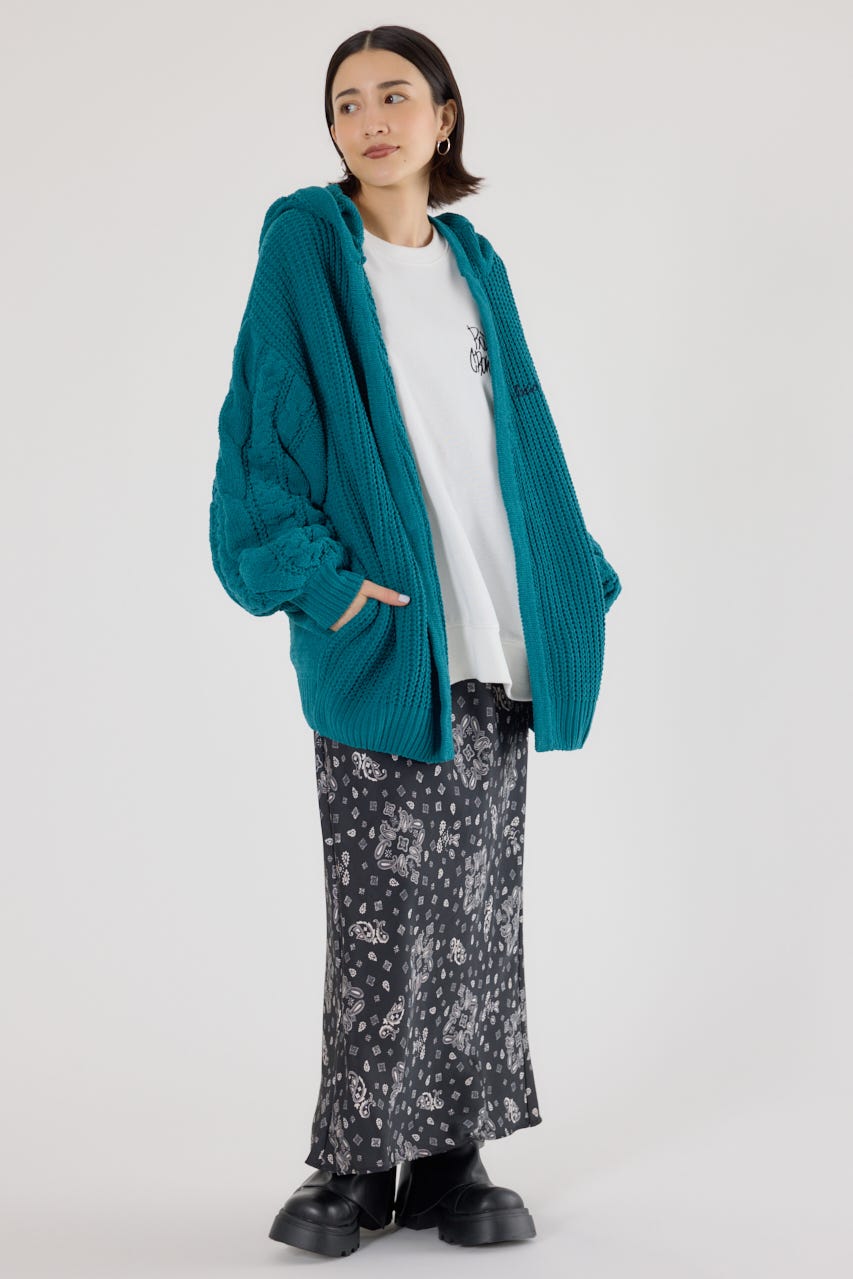 モールニットトッパーカーディガン D/SAX FREE