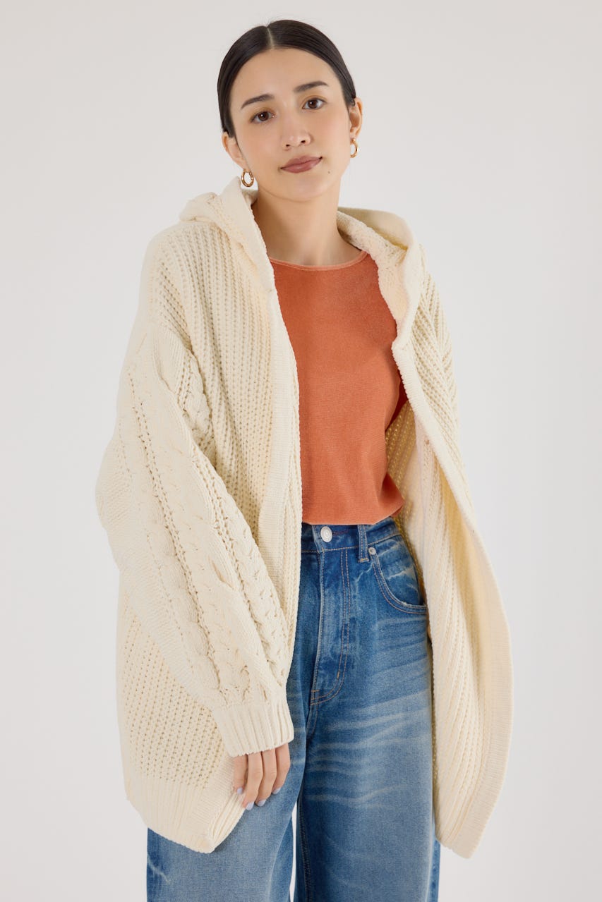 モールニットトッパーカーディガン IVOY FREE