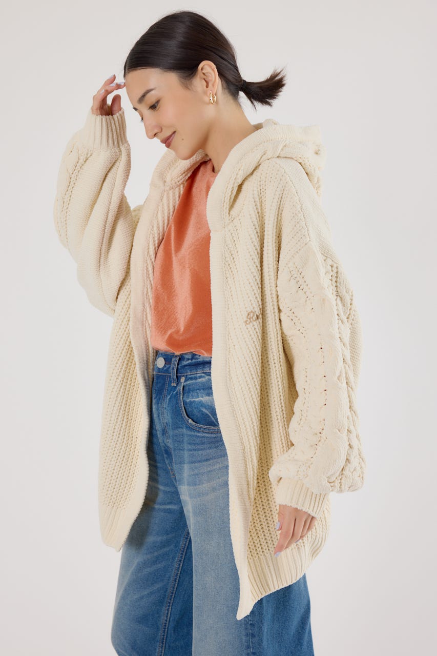 モールニットトッパーカーディガン IVOY FREE