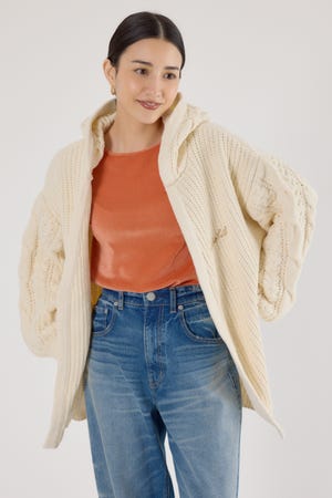 モールニットトッパーカーディガン