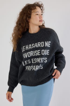 アソートダブルジャガードニットトップス