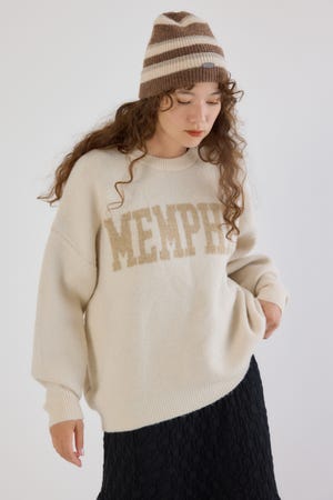 アソートダブルジャガードニットトップス