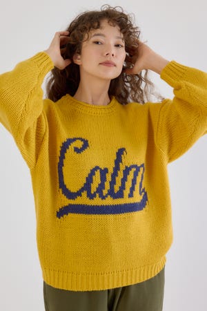 ローゲージジャガードニットトップス