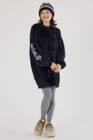 シャギーロゴニットワンピース