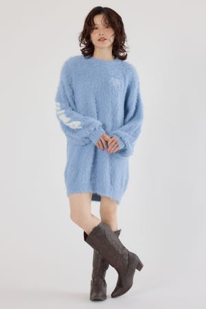 シャギーロゴニットワンピース