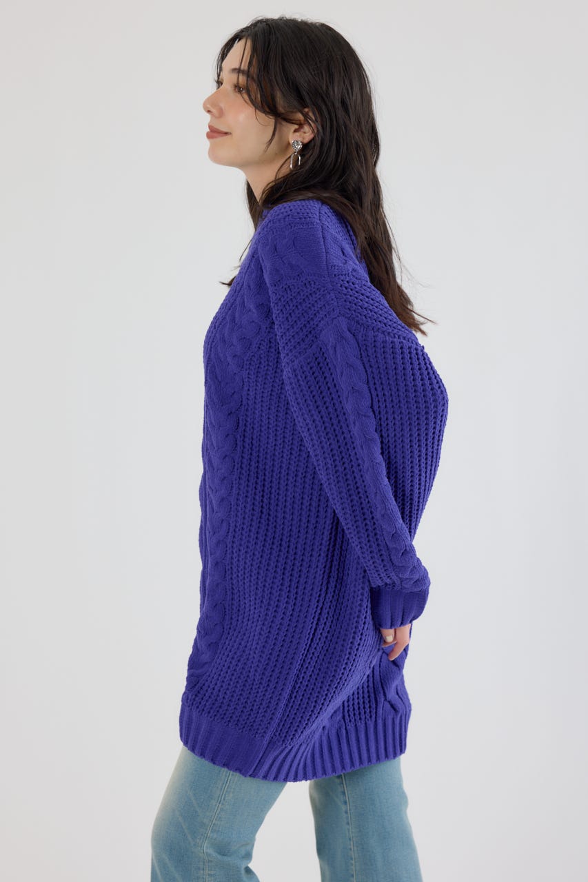 ケーブルモールニットワンピース PUR FREE