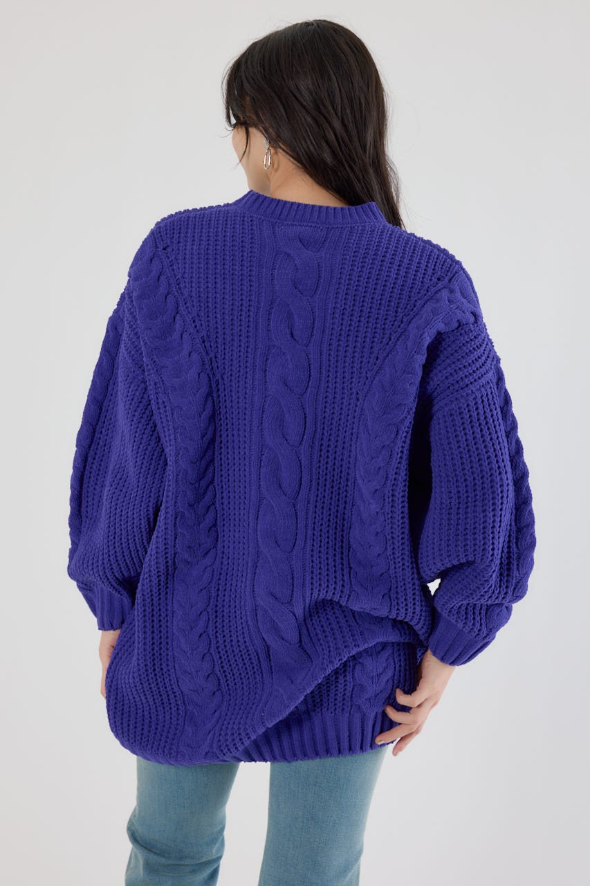 ケーブルモールニットワンピース PUR FREE