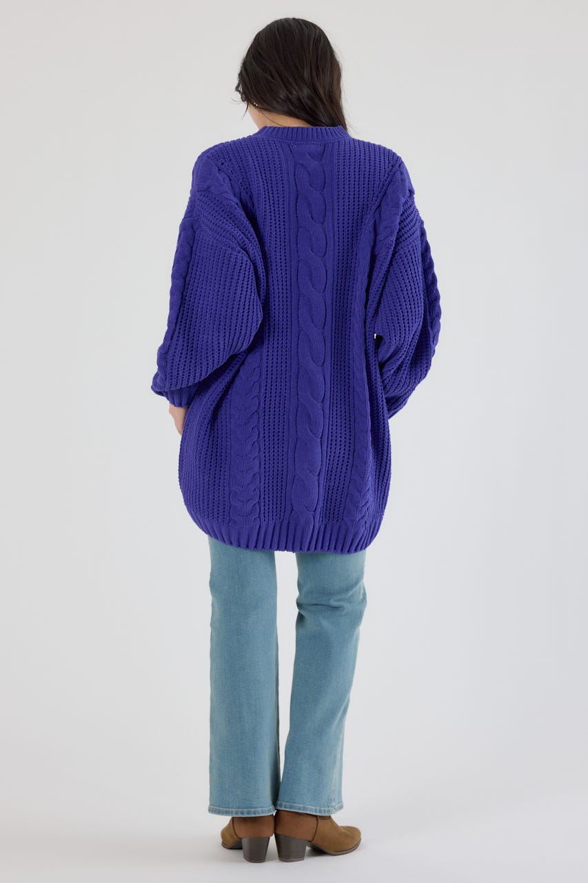 ケーブルモールニットワンピース PUR FREE