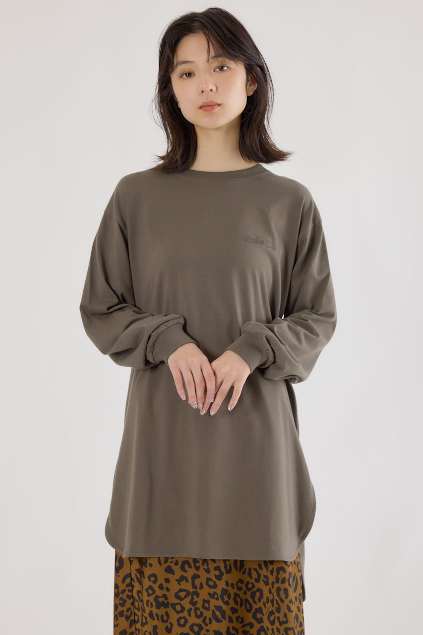 ラウンドヘムロングスリーブTシャツ KHA FREE