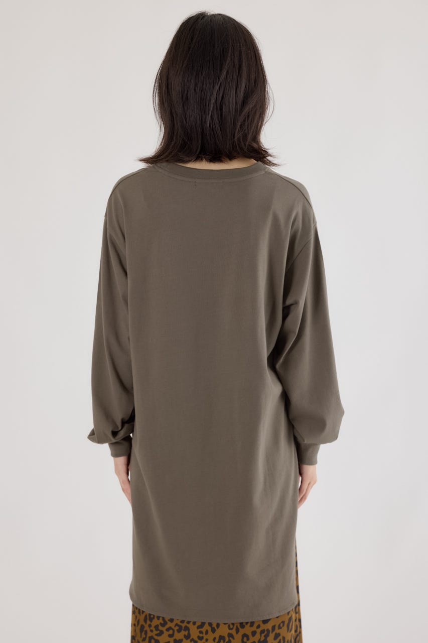 ラウンドヘムロングスリーブTシャツ KHA FREE