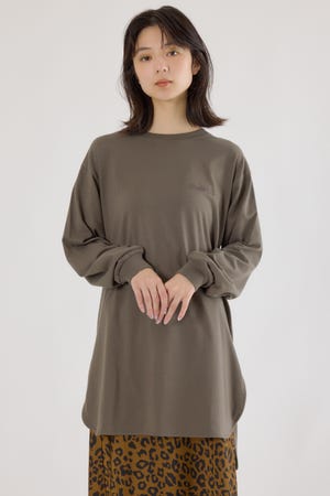 ラウンドヘムロングスリーブTシャツ