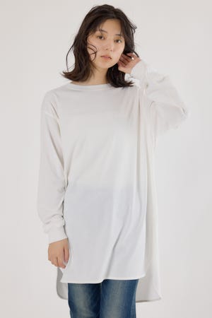 ラウンドヘムロングスリーブTシャツ