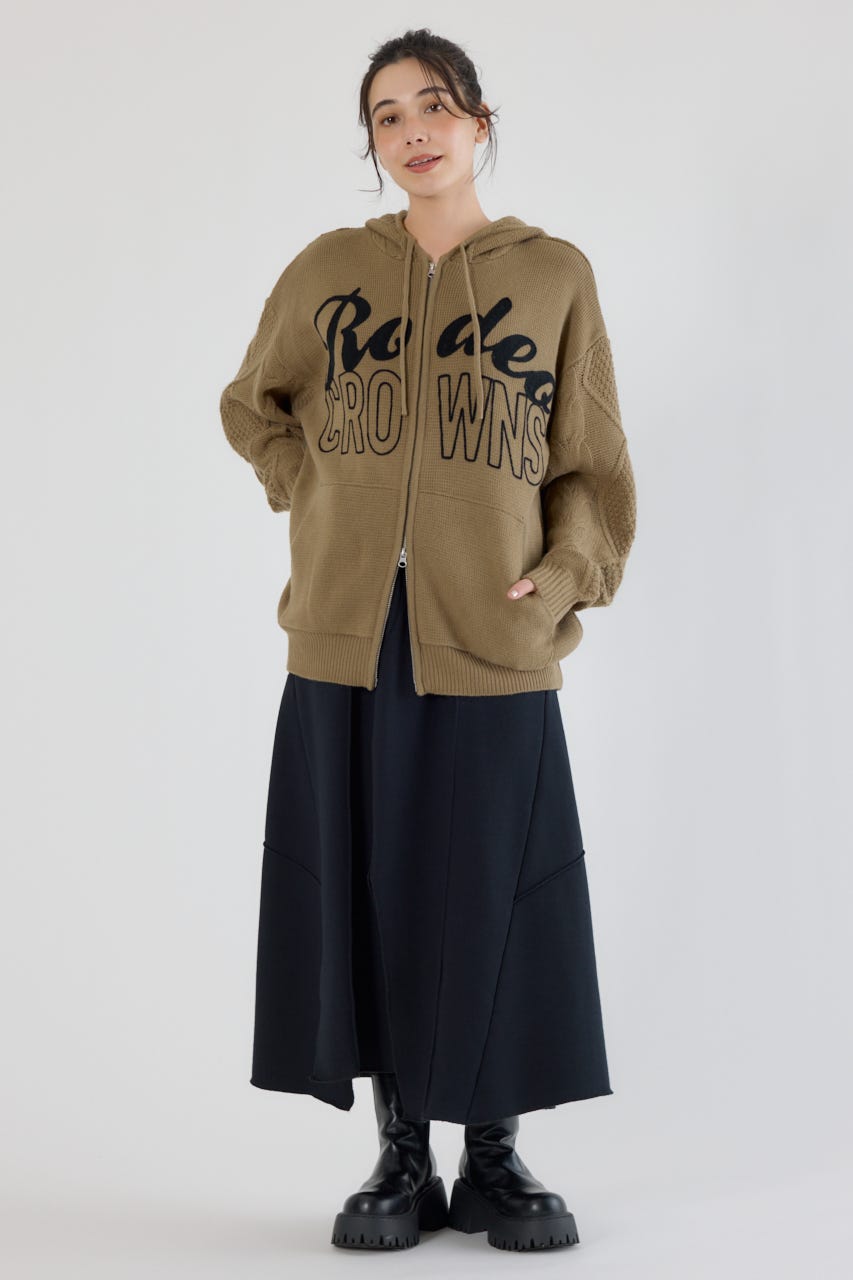 ランダム切替スウェットスカート BLK FREE