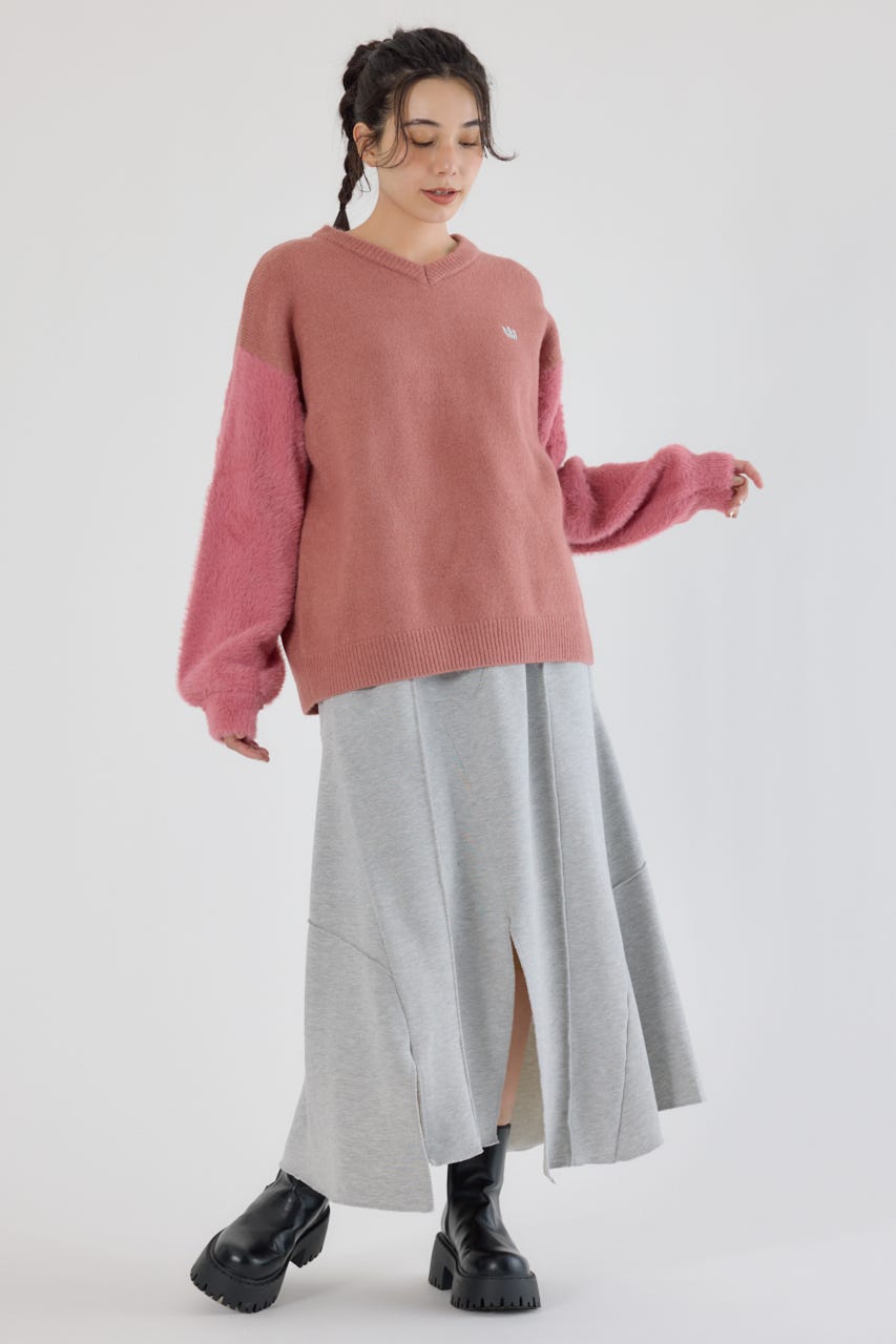 ランダム切替スウェットスカート L/T.GRY FREE