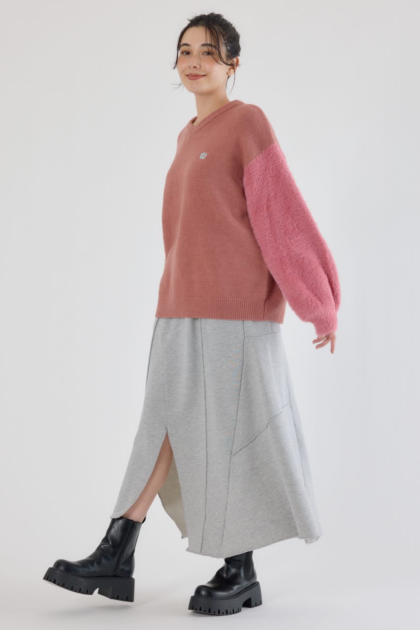 ランダム切替スウェットスカート L/T.GRY FREE