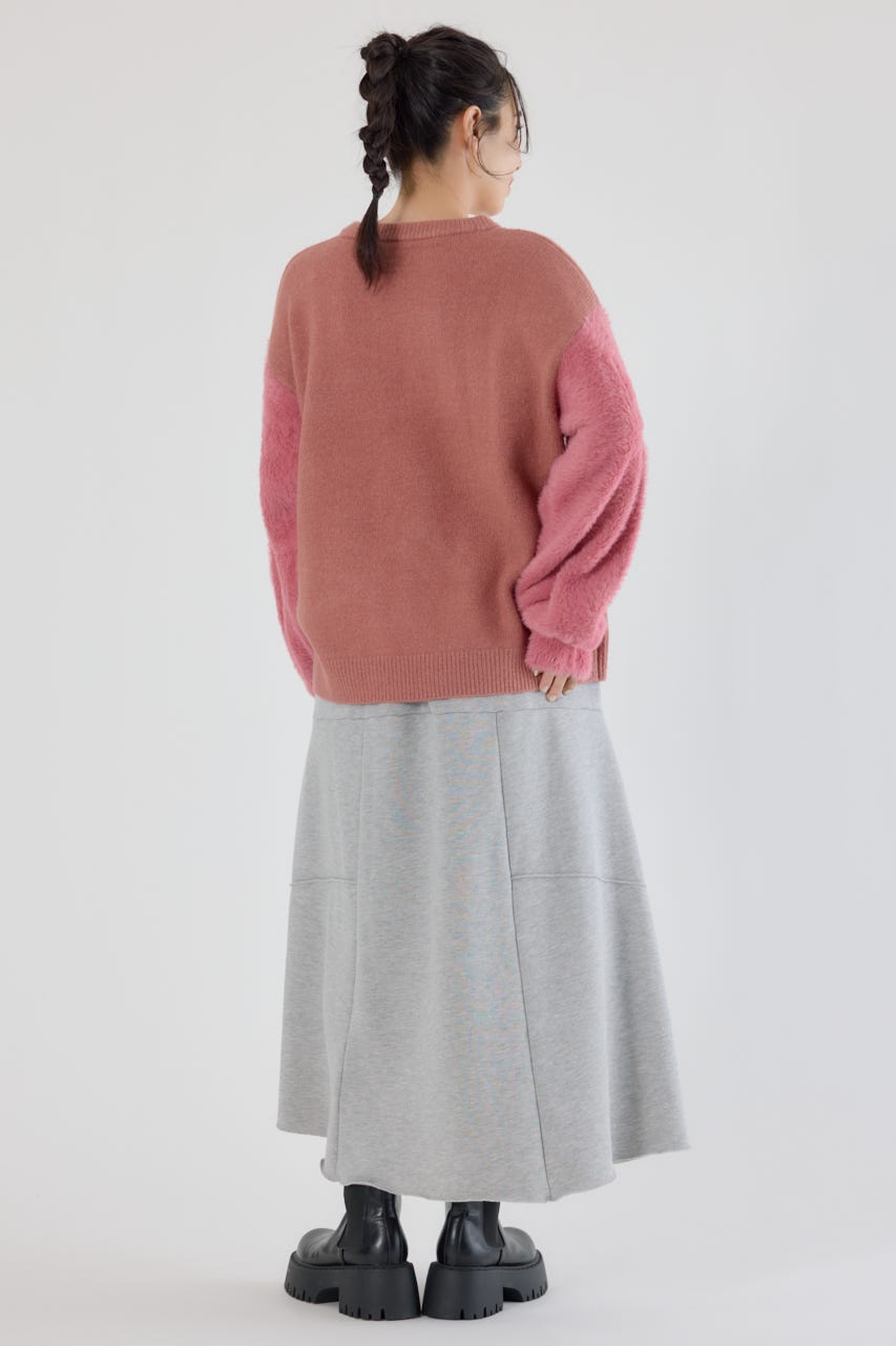 ランダム切替スウェットスカート L/T.GRY FREE