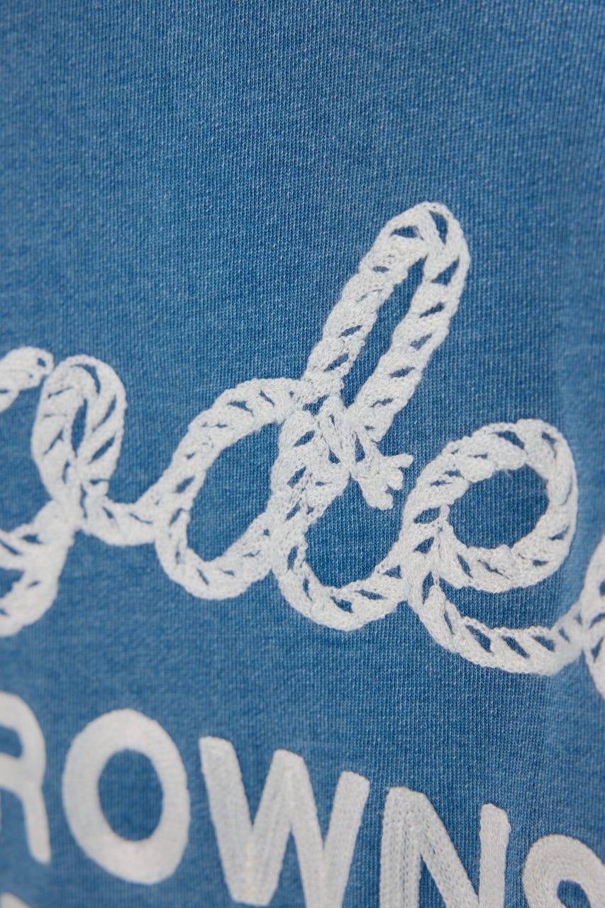 インディゴ裏毛ビッグジップパーカー L/BLU FREE