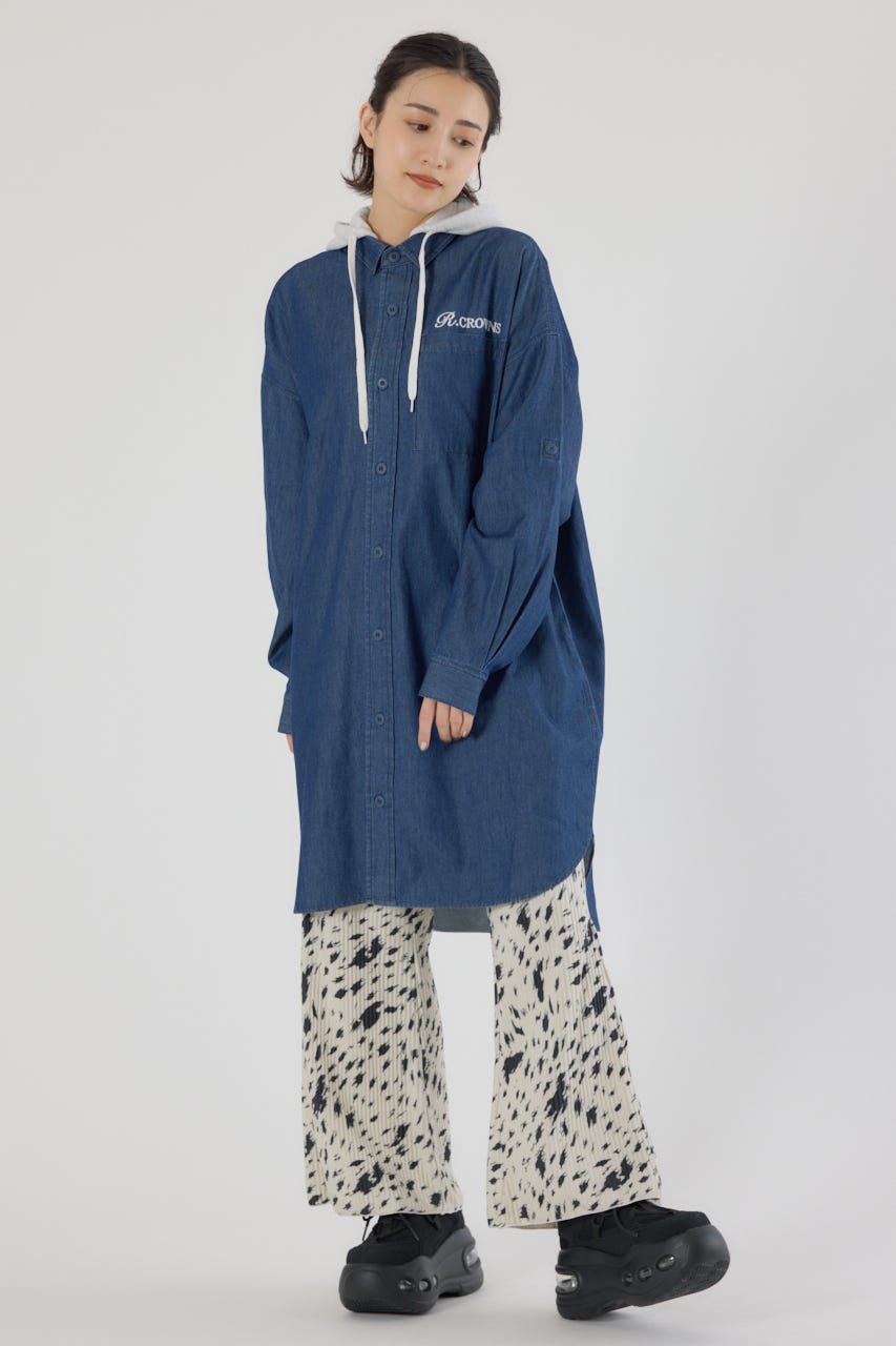 RODEO CROWNS WIDE BOWL | フード付きロゴシャツワンピース