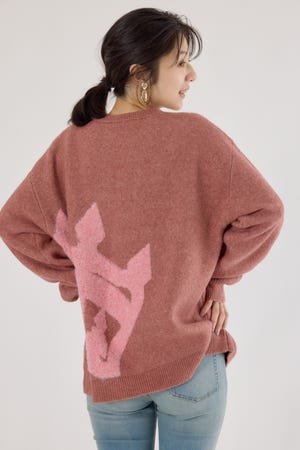 ビッグクラウンニットトップス