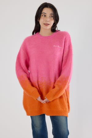 グラデーションニットワンピース