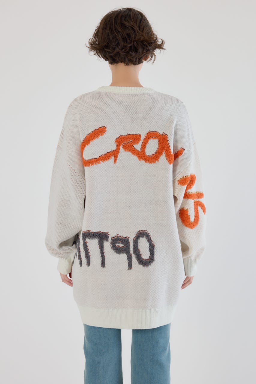 レタリングロゴニットワンピース O/WHT FREE