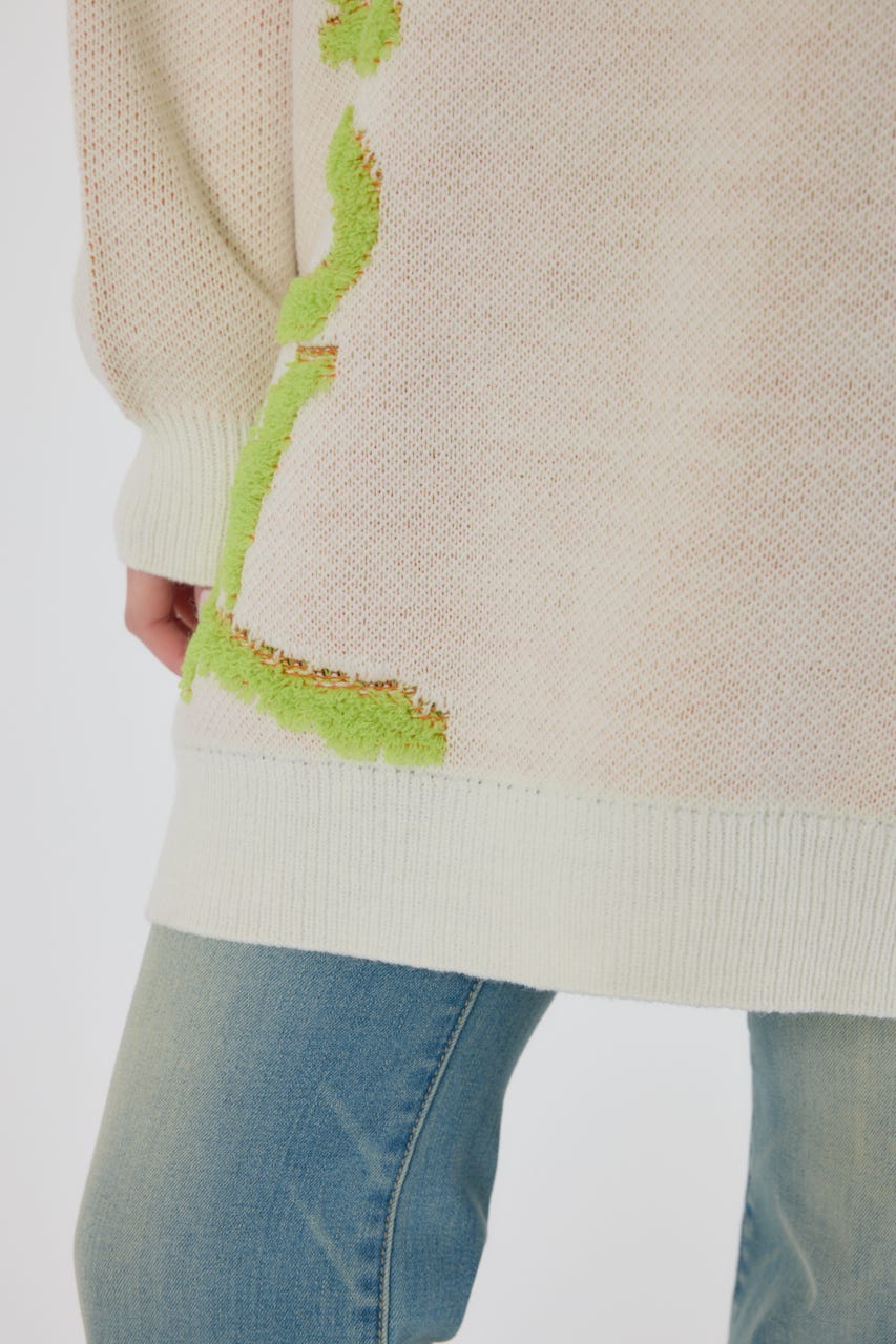 レタリングロゴニットワンピース O/WHT FREE