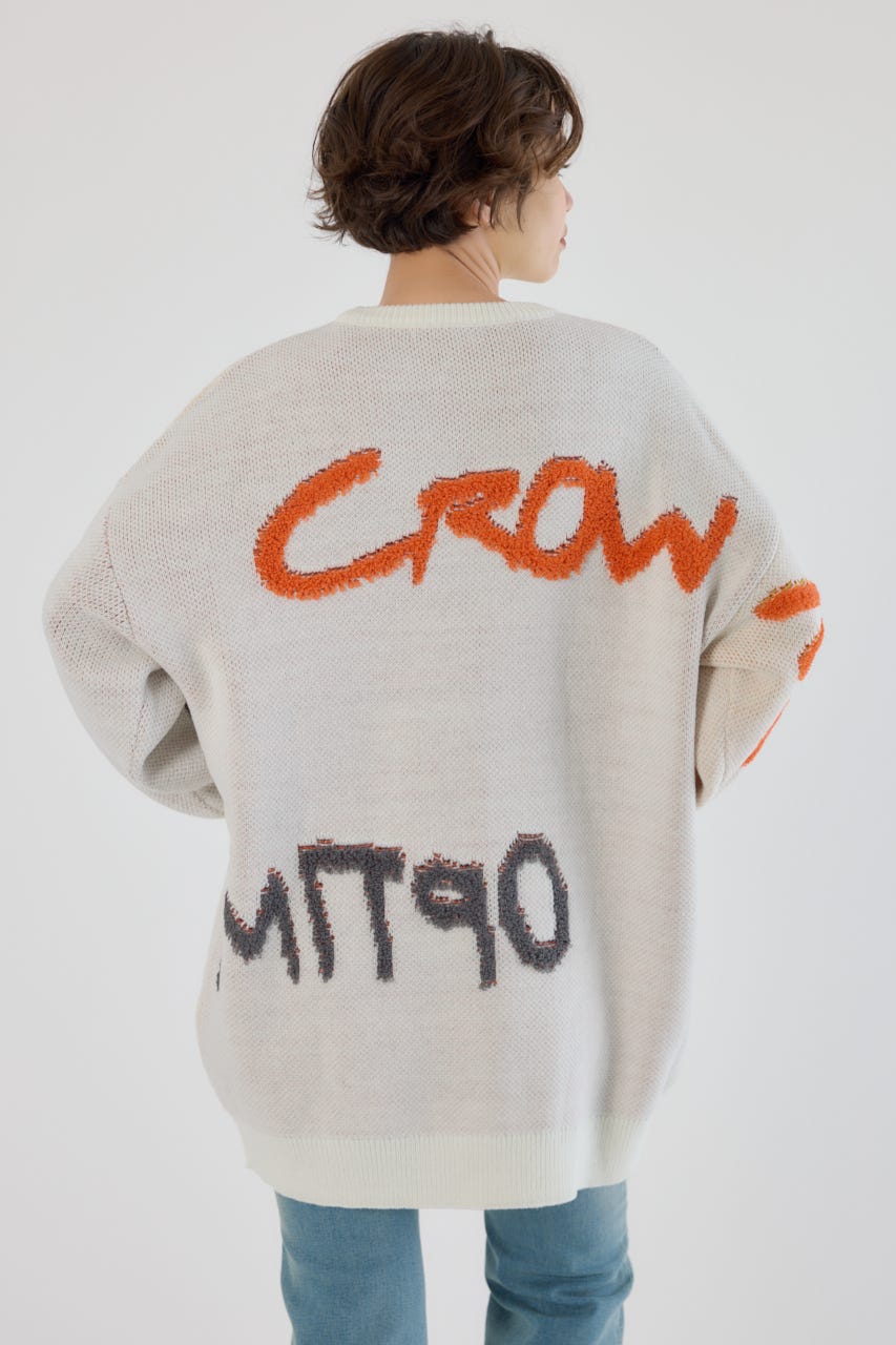 レタリングロゴニットワンピース O/WHT FREE