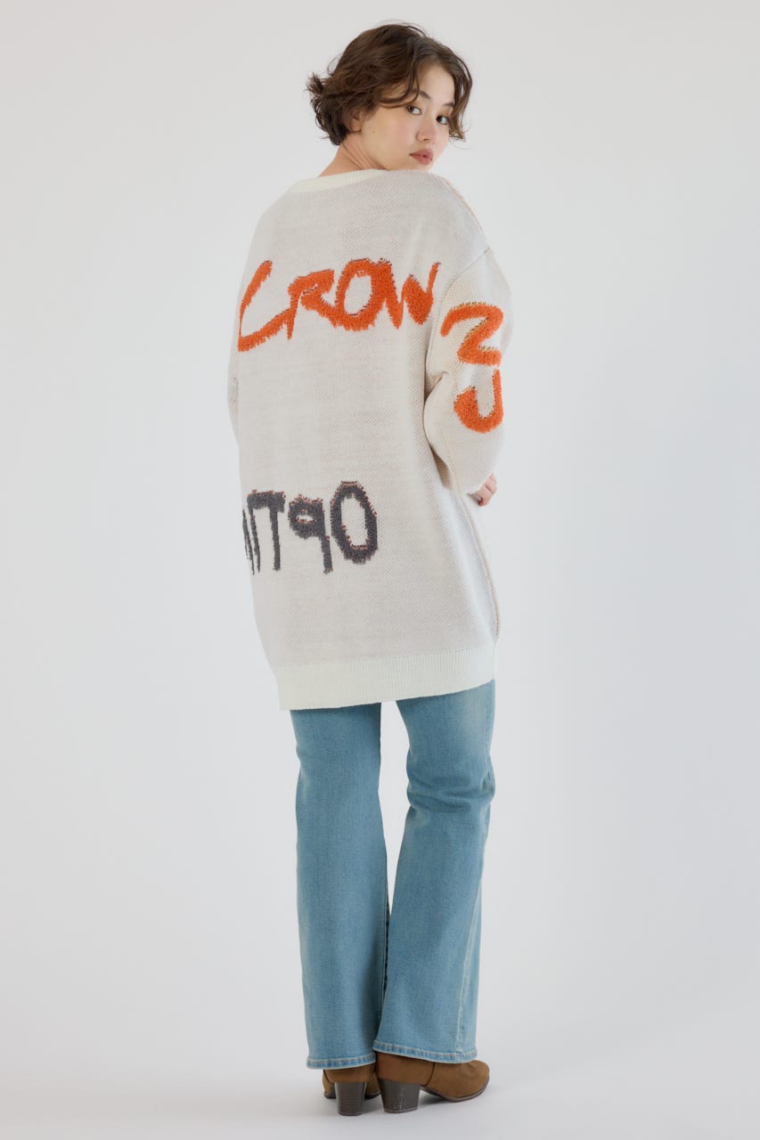 レタリングロゴニットワンピース O/WHT FREE