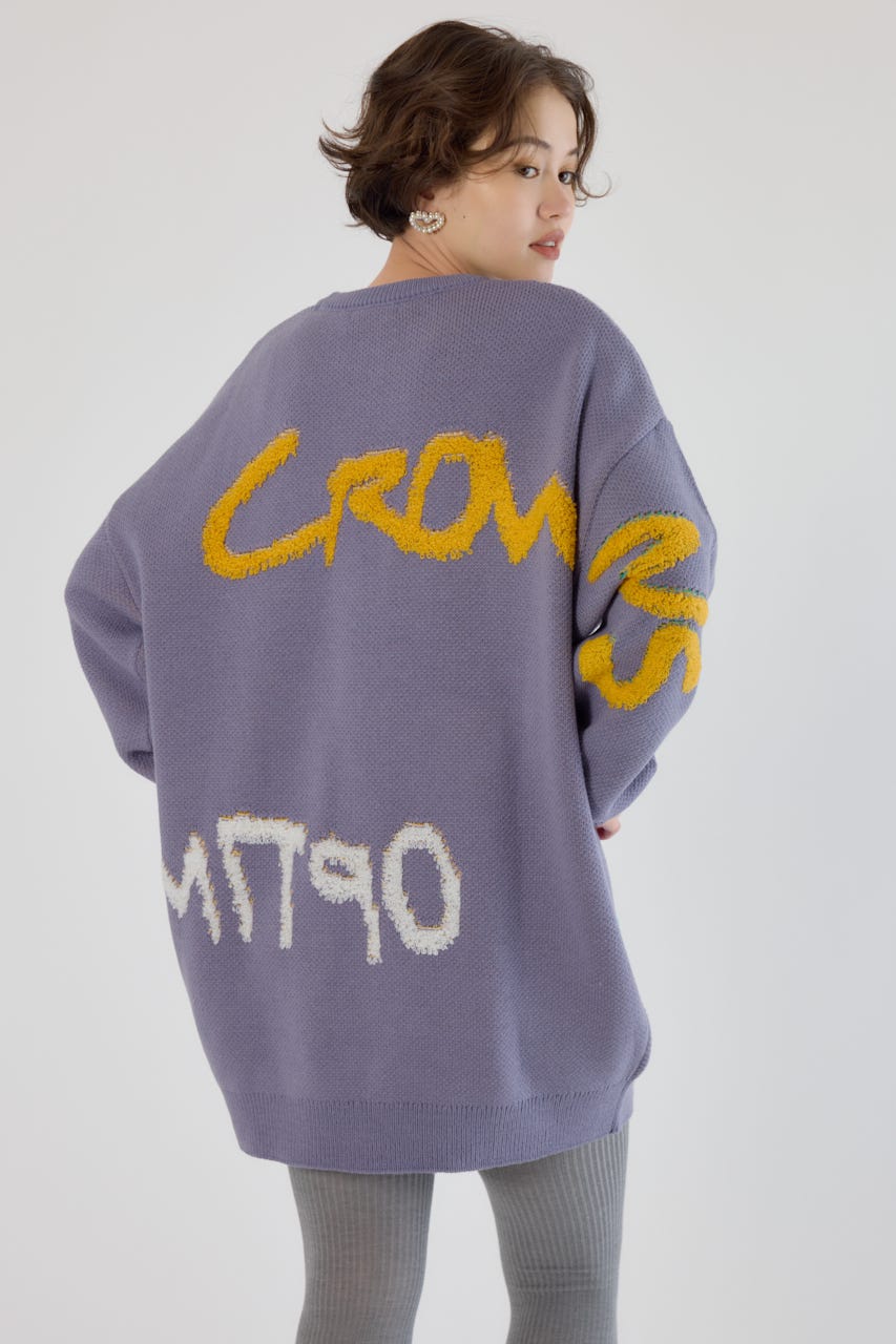 レタリングロゴニットワンピース PUR FREE