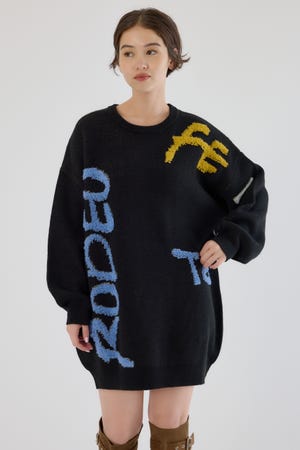レタリングロゴニットワンピース