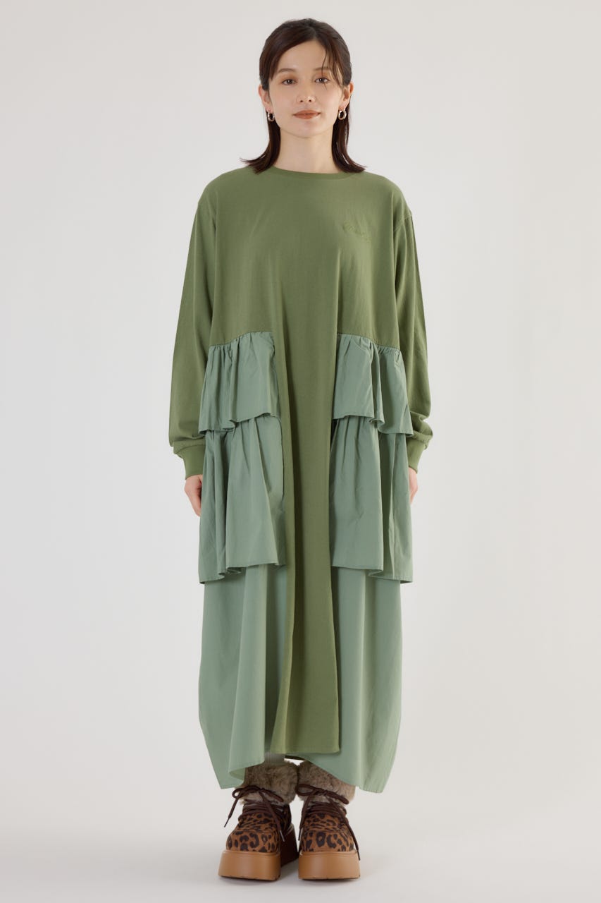 Trilly イタリア製　ワンピース ツイルレースランジェリー風キャミワンピ｜ワンピース - etoll.